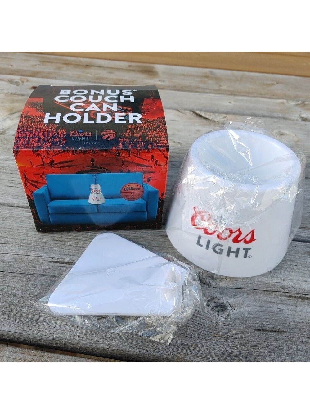 FUN Coors Light Couch Can Holder Plastic BNIP Toronto Raptors NBA